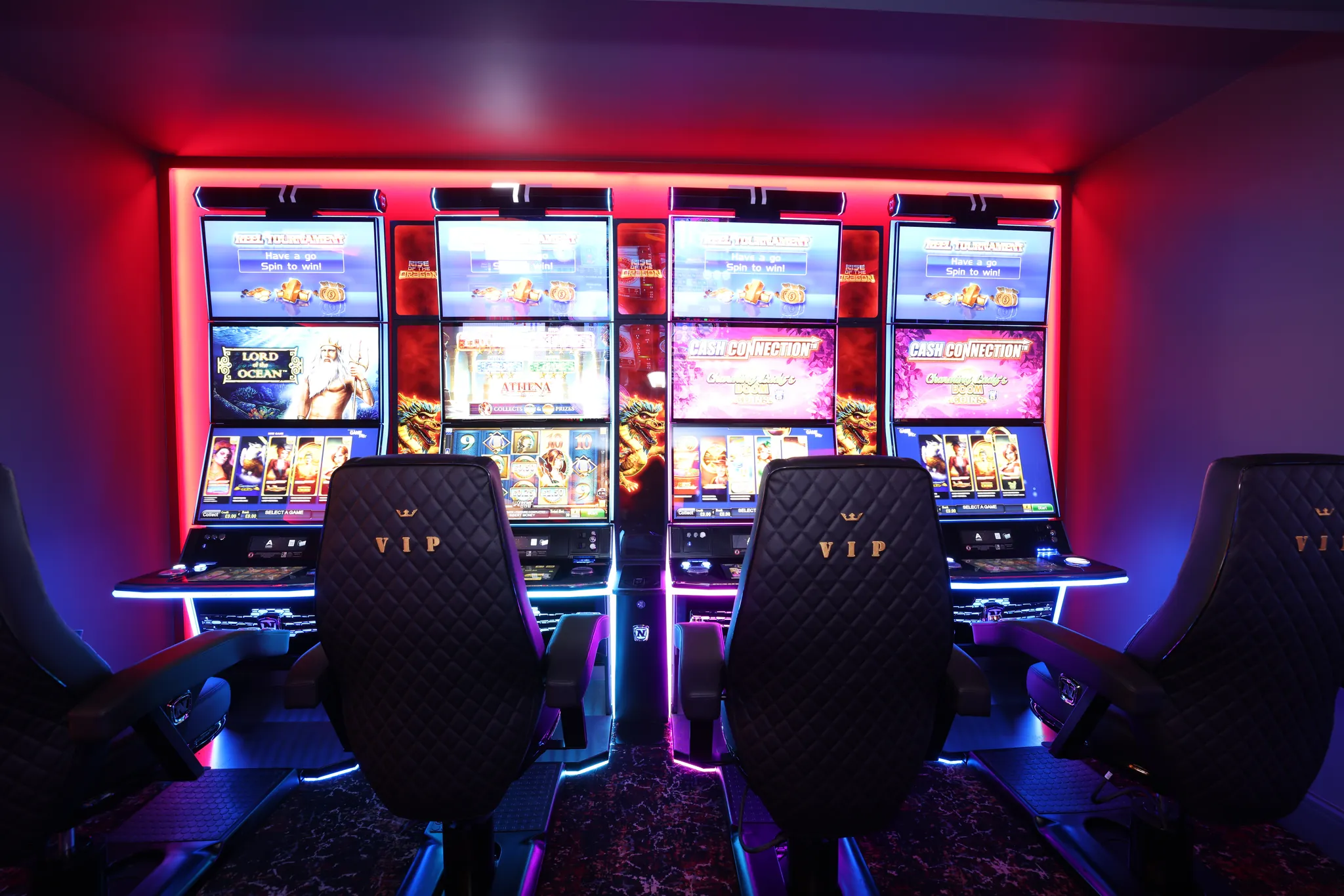 Electronic gaming machines on the floor